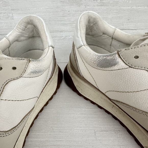 Madewell Kickoff Trainer Sneakers‎ Size 8.5 in Neutral Colorblock Leather Cream - Picture 9 of 13